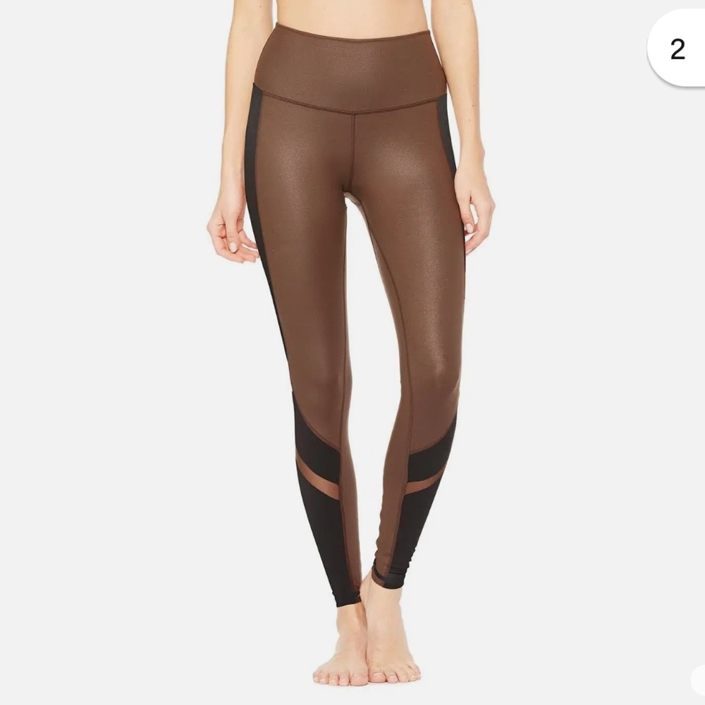 Alo // Mink brown Black high waisted yoga leggings